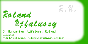 roland ujfalussy business card